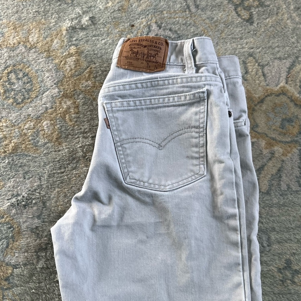 Levi’s Student Fit Grey White Jeans 29x28